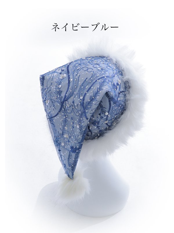 画像3: 【アクセサリー：ヘアアクセ】【ANGEL R/エンジェルアール】フラワーシースルーレースサンタ帽子＆カフスセット[OF02] (3)