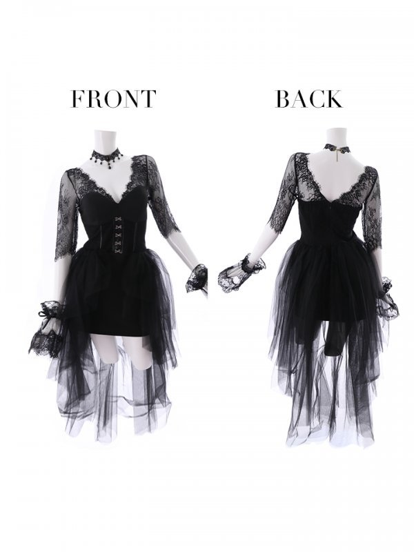 画像10: 【即日発送】ブラックバニー/コスプレセット/ショートインロング【sugar nineハロウィン4点セット】 【S?XLサイズ/1カラー】[HC03] (10)