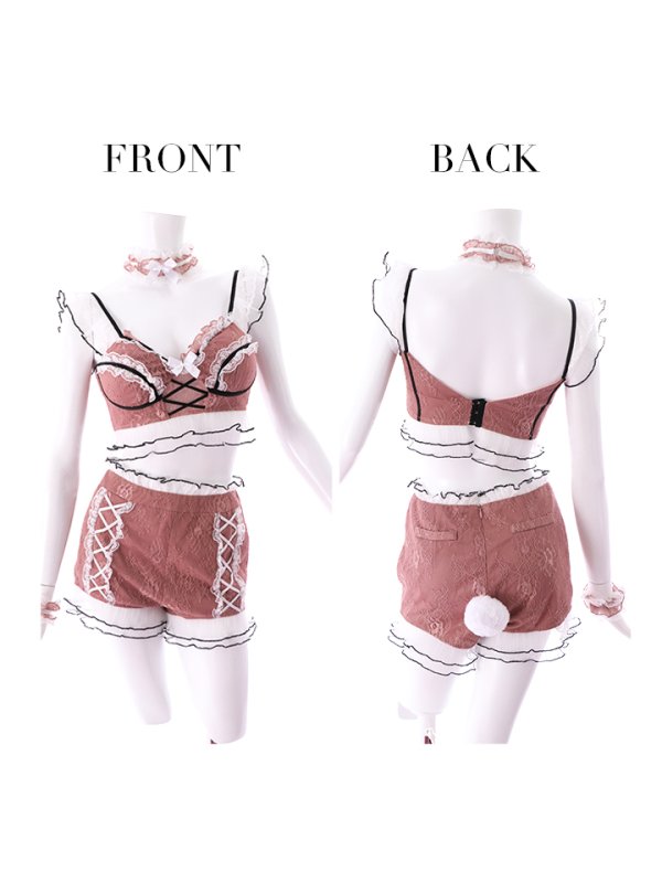 画像11: 【即日発送】門りょうちゃん着用【sugar nine×マリームーンコラボ】 セクシーレースバニーコスプレセット【sugar nineハロウィン7点セット】【S-Mサイズ/3カラー】[HC03] (11)