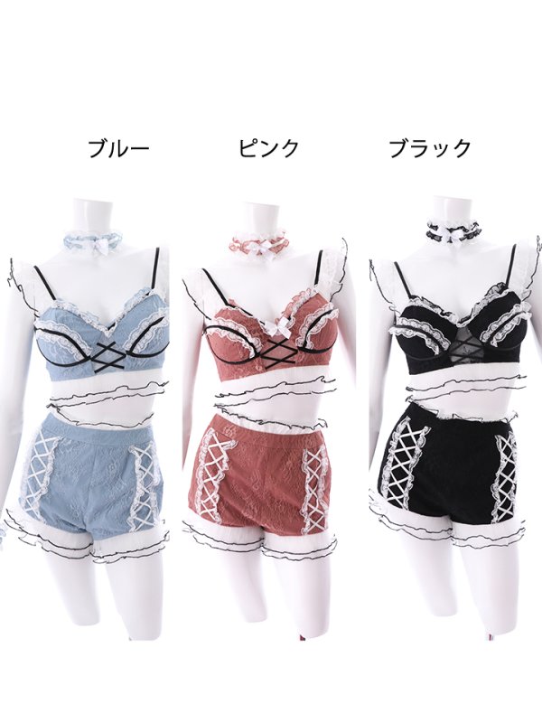 画像12: 【即日発送】門りょうちゃん着用【sugar nine×マリームーンコラボ】 セクシーレースバニーコスプレセット【sugar nineハロウィン7点セット】【S-Mサイズ/3カラー】[HC03] (12)