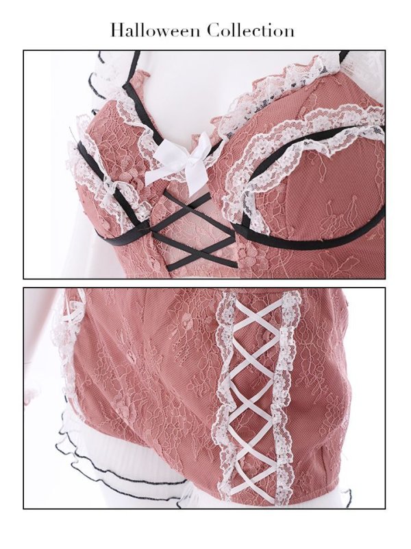 画像13: 【即日発送】門りょうちゃん着用【sugar nine×マリームーンコラボ】 セクシーレースバニーコスプレセット【sugar nineハロウィン7点セット】【S-Mサイズ/3カラー】[HC03] (13)