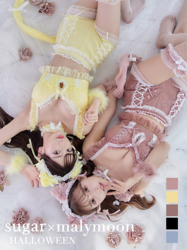 画像10: 【即日発送】【マリームーンコラボ】 セクシーレースキャット【ハロウィンコスプレ7点セット】【XS-Lサイズ/7カラー】[HC03] (10)