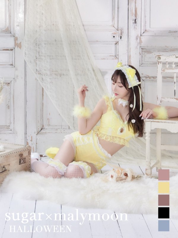 画像26: 【即日発送】【ハロウィン】【マリームーンコラボ】 セクシーレースキャット【コスプレ6点セット】【XS-L/7カラー】[OF01] (26)