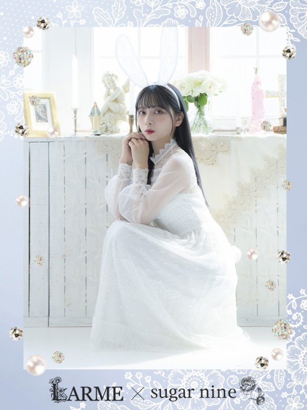 画像2: 【SALE!!】【即日発送】バニーワンピースコスプレ/レースワンピース【sugar nineハロウィン3点セット】【S-Lサイズ/1カラー】[OF01] (2)