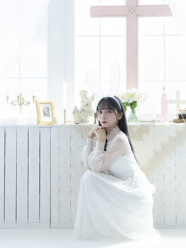 画像6: 【SALE!!】【即日発送】バニーワンピースコスプレ/レースワンピース【sugar nineハロウィン3点セット】【S-Lサイズ/1カラー】[OF01] (6)