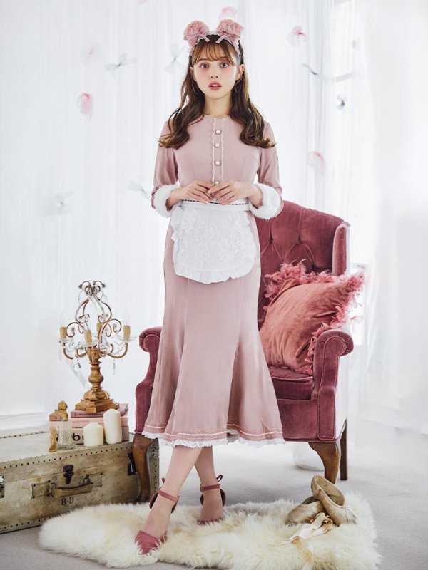 画像12: 【SALE!!】【即日発送】ファーポンチョ付きベアメイドコスプレ/ワンピースコスプレ【sugar nineハロウィン4点セット】【S-Lサイズ/1カラー】[OF01] (12)