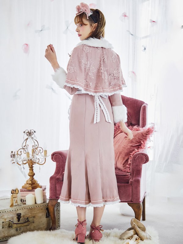 画像14: 【SALE!!】【即日発送】ファーポンチョ付きベアメイドコスプレ/ワンピースコスプレ【sugar nineハロウィン4点セット】【S-Lサイズ/1カラー】[OF01] (14)