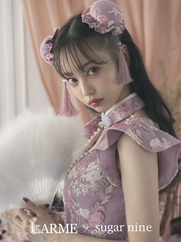 画像2: 【SALE!!】【即日発送】セットアップチャイナドレスコスプレ【sugar nineハロウィン4点セット】【XS-Lサイズ/2カラー】(SE01YN-WH)[HC03] (2)