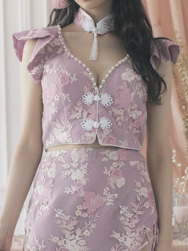 画像4: 【SALE!!】【即日発送】セットアップチャイナドレスコスプレ【sugar nineハロウィン4点セット】【XS-Lサイズ/2カラー】(SE01YN-WH)[HC03] (4)