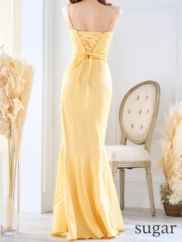 画像12: Lサイズあり【UNA VALERIE / ウナヴァレリェ】マーメイド/ Vネック バックスピンドル/ ドレープ/ ロングドレス/ キャバドレス[OF05] (12)