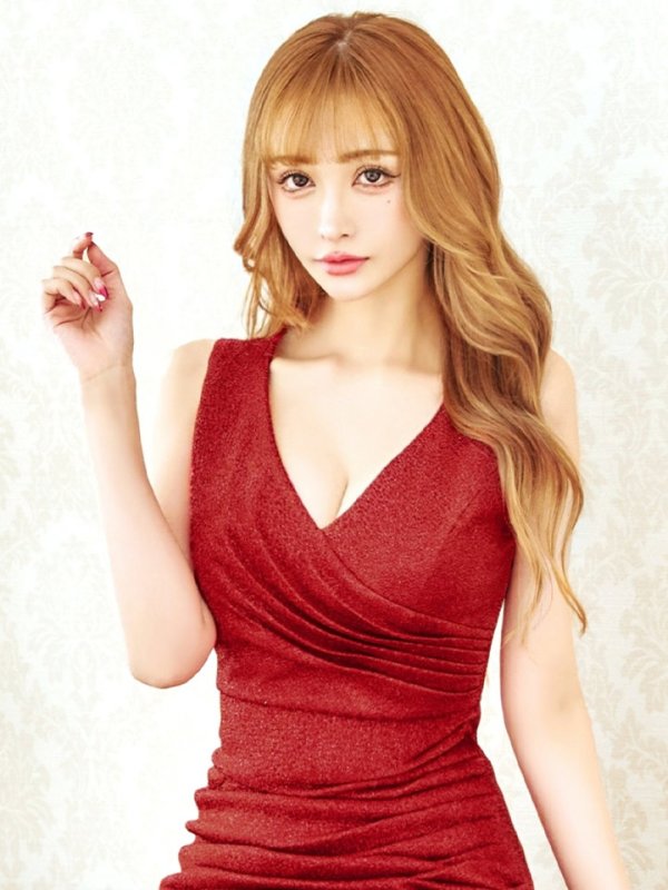 画像33: Lサイズあり【UNA VALERIE / ウナヴァレリェ】マーメイド/ Vネック/ ノースリーブ/ ドレープ/ ロングドレス/ キャバドレス[OF05] (33)