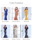 画像47: L-XLサイズあり【UNA VALERIE / ウナヴァレリェ】マーメイド/ 総レース/ Vネック/ 半袖/ 五分袖/ 袖あり/ 切り替えデザイン/ タック/ Aライン/ ロングドレス/ キャバドレス[OF05] (47)