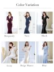 画像48: L-XLサイズあり【UNA VALERIE / ウナヴァレリェ】マーメイド/ 総レース/ Vネック/ 半袖/ 五分袖/ 袖あり/ 切り替えデザイン/ タック/ Aライン/ ロングドレス/ キャバドレス[OF05] (48)