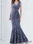 画像17: Lサイズあり【UNA VALERIE / ウナヴァレリェ】マーメイド/ 総レース/ Vネック/ ノースリーブ/ タック/ ロングドレス/ キャバドレス[OF05] (17)