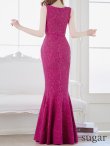 画像9: Lサイズあり【UNA VALERIE / ウナヴァレリェ】マーメイド/ 総レース/ Vネック/ ノースリーブ/ タック/ ロングドレス/ キャバドレス[OF05] (9)