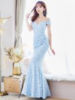 ブルー モデル：杉山佳那恵　身長：158cm:8号(Sサイズ)