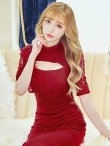 画像14: Lサイズあり【UNA VALERIE / ウナヴァレリェ】  総レース/ バストカットアウト/ 袖あり/ 半袖/ マーメイド/ ロングドレス/ キャバドレス long[OF05] (14)