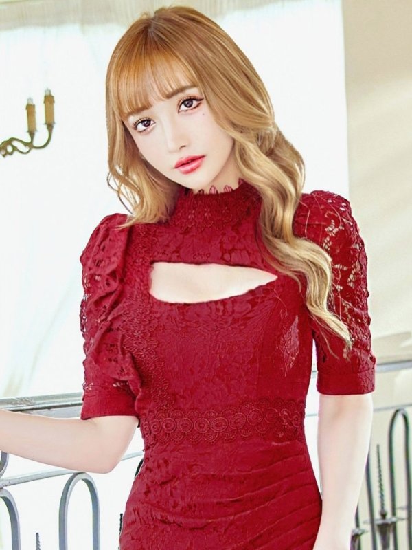 画像24: Lサイズあり【UNA VALERIE / ウナヴァレリェ】  総レース/ バストカットアウト/ 袖あり/ 半袖/ マーメイド/ ロングドレス/ キャバドレス long[OF05] (24)