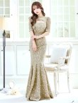 画像38: Lサイズあり【UNA VALERIE / ウナヴァレリェ】  総レース/ バストカットアウト/ 袖あり/ 半袖/ マーメイド/ ロングドレス/ キャバドレス long[OF05] (38)