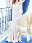 画像28: Lサイズあり【UNA VALERIE / ウナヴァレリェ】 フラワーレース/ ノースリーブ/ サイドタック/ マーメイド/ ロングドレス/ キャバドレス long[OF05] (28)