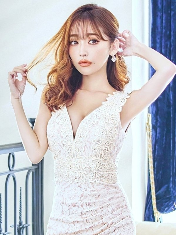 画像26: Lサイズあり【UNA VALERIE / ウナヴァレリェ】 フラワーレース/ ノースリーブ/ サイドタック/ マーメイド/ ロングドレス/ キャバドレス long[OF05] (26)