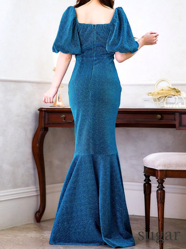 画像27: Lサイズあり【UNA VALERIE / ウナヴァレリェ】 ラメ/ オフショルダー/ スリット/ マーメイド/ ロングドレス long[OF05] (27)