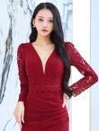 ダークレッド モデル：まおちゃる　身長：158cm　着用サイズ：8号(Sサイズ)