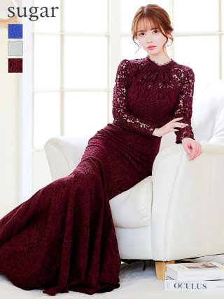 ロングドレス：レッド(赤)｜キャバドレス・ミニドレス通販は