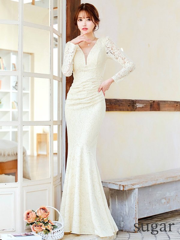 ライトベージュ モデル:ゆめ 身長:160cm 着用サイズ:8号(Sサイズ)