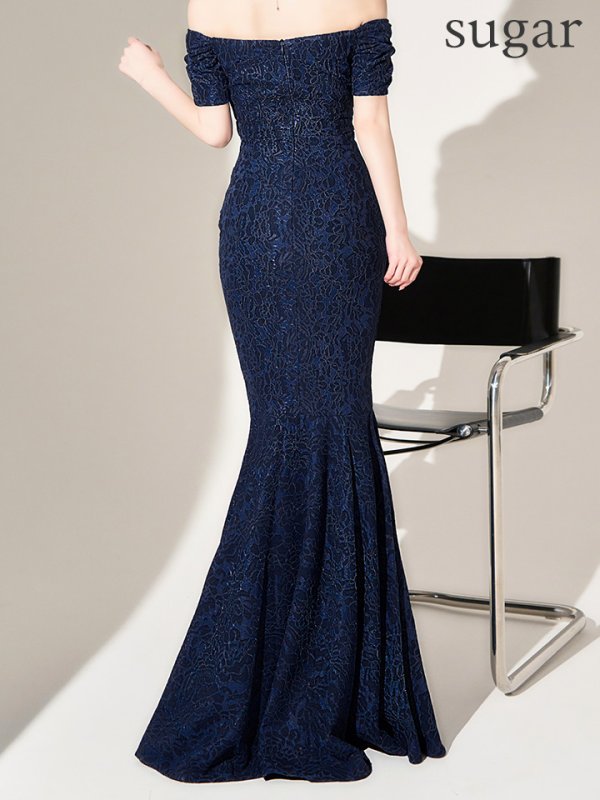 ネイビー　モデル：ゆめ　身長：160cm　着用サイズ：8号(Sサイズ)