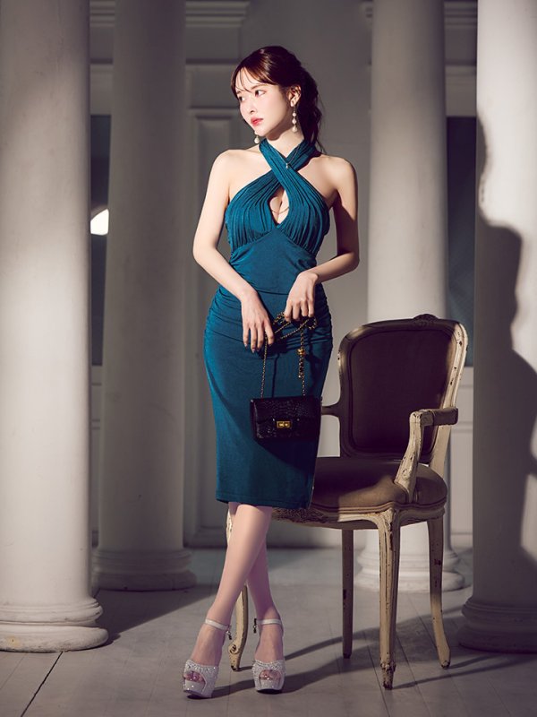 ターコイズブルー モデル:ゆめ 身長:160cm 着用サイズ:XSサイズ