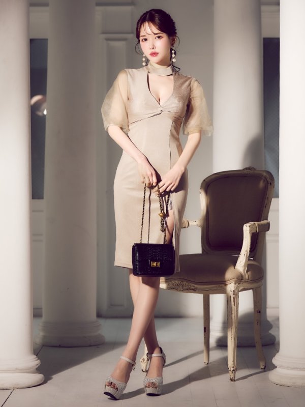 シャンパンベージュ モデル:ゆめ 身長:160cm 着用サイズ:XSサイズ