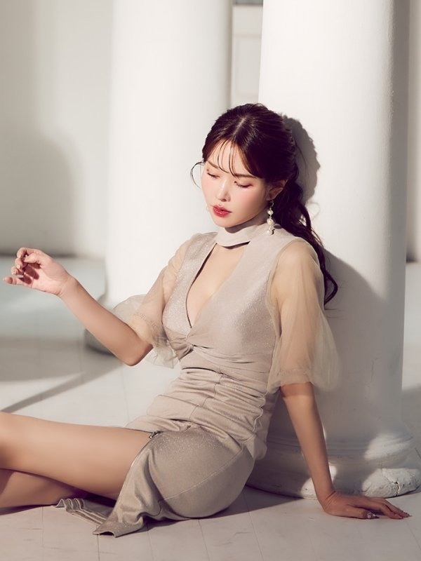 シャンパンベージュ モデル:ゆめ 身長:160cm 着用サイズ:XSサイズ