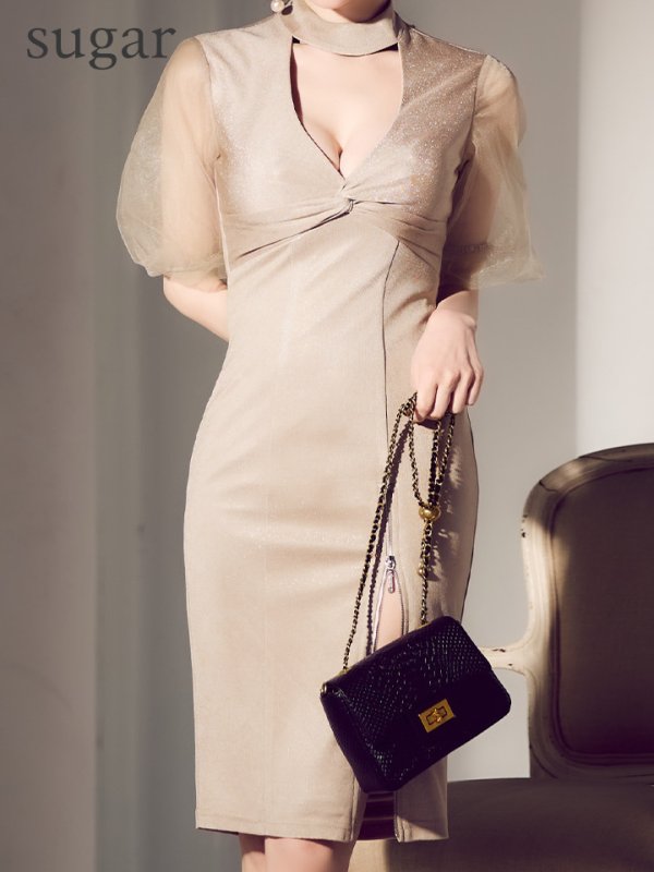 シャンパンベージュ モデル:ゆめ 身長:160cm 着用サイズ:XSサイズ