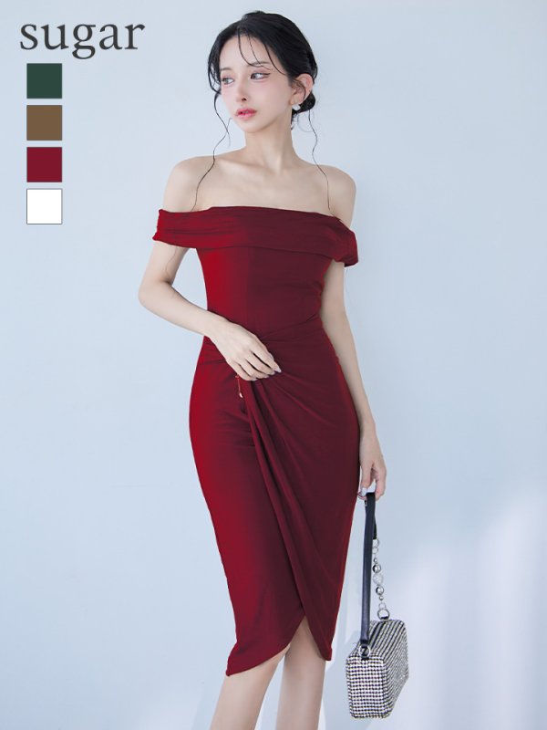 ワインレッド モデル：ゆめ　身長：162cm　着用サイズ：XSサイズ