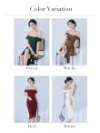 画像28: 【予約商品/9月中旬-9月下旬発送予定】XSサイズあり【Veautt/ヴュート】【OF05】オフショルダー/ 2way/ ウエストチャーム/ タイト/ ミディアムドレス/ キャバドレス (28)