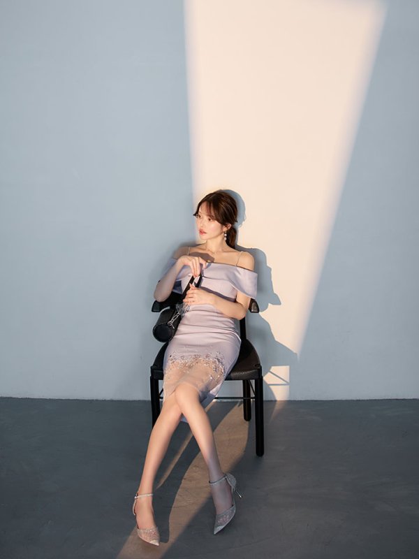 アイスグレー モデル：ゆめ　身長：160cm　着用サイズ：Sサイズ