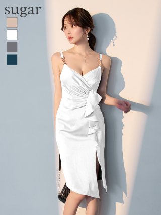 Veautt ホワイト タイトドレス Veautt】タイト - sugar