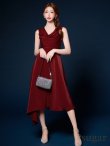 ワインレッド　モデル：明日花キララ　身長162cm　着用サイズ：Sサイズ