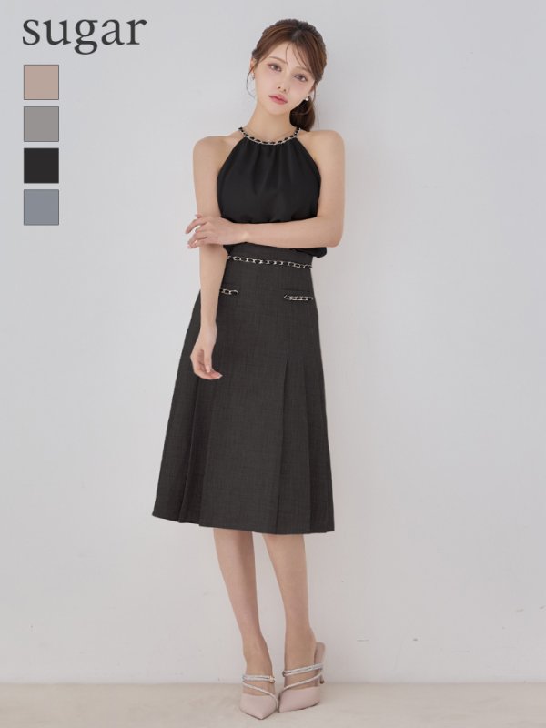 ブラックxグレー 　モデル：ももか　身長：156cm　着用サイズ：Sサイズ