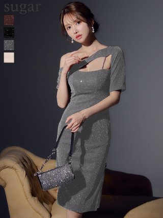 sugarドレス Veautt グレーMサイズ ¥28,380→¥20,000 sugar｜シュガー｜キャバドレス｜ドレス｜キャバ嬢ドレス