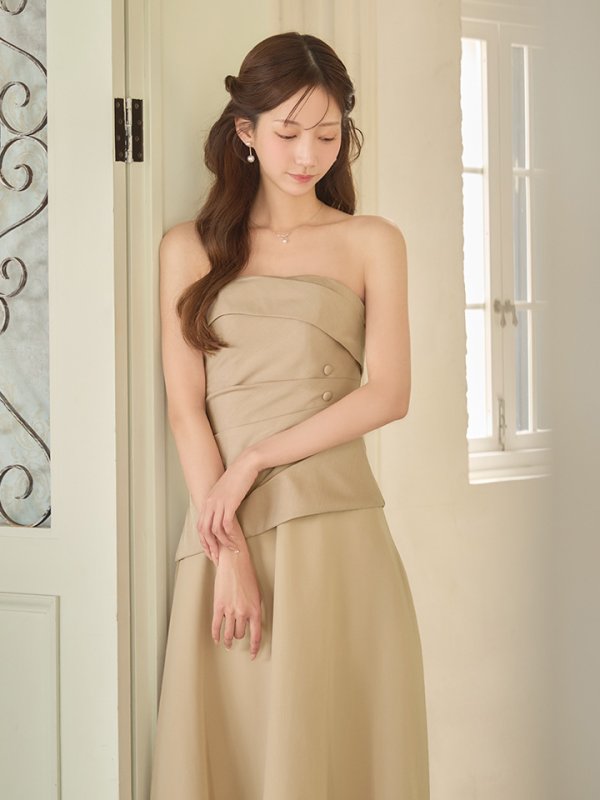 ベージュ：モデル：あすか　身長：170cm　着用サイズ：Sサイズ