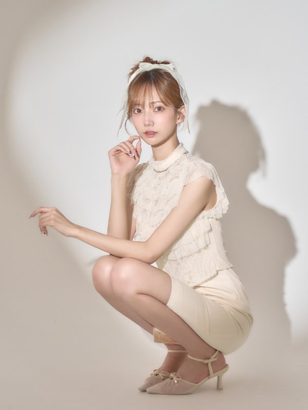 アイボリー　モデル：あすか　身長：170cm　着用サイズ：Sサイズ