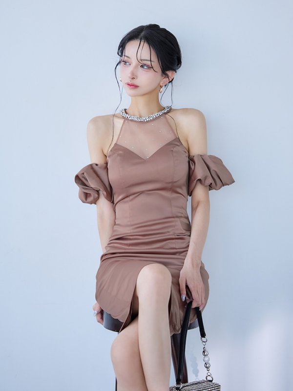 モカピンク　モデル：まおちゃる　身長：158cm　着用サイズ：XSサイズ