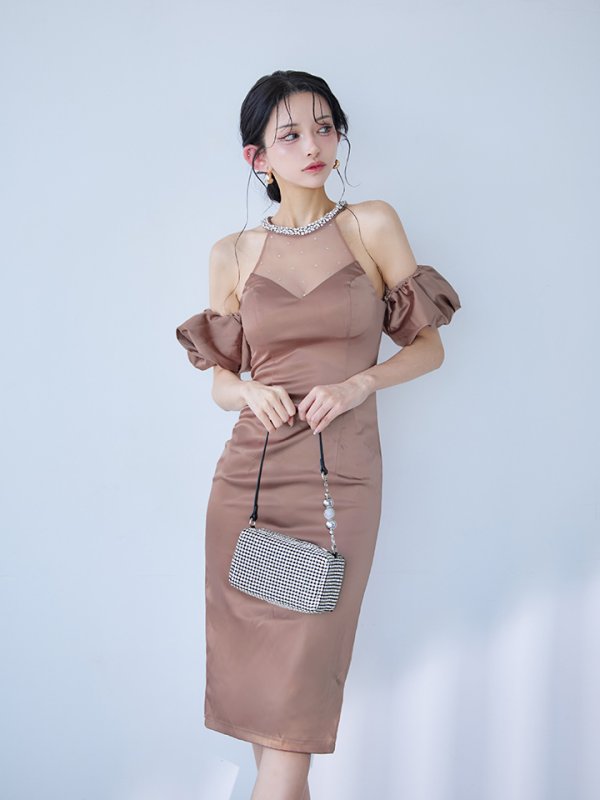 モカピンク　モデル：まおちゃる　身長：158cm　着用サイズ：XSサイズ