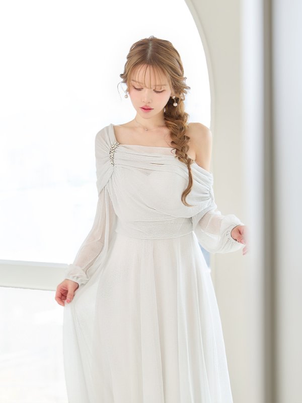 ホワイト　モデル：ゆめ　身長：160cm　着用サイズ：Sサイズ