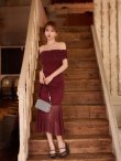 ワインレッド　モデル：ゆめ　身長：160cm　着用サイズ：XSサイズ