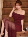 ワインレッド　モデル：ゆめ　身長：160cm　着用サイズ：XSサイズ