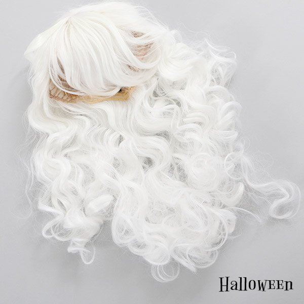 画像2: 【ハロウィンコスプレ/小物】ホワイトフルウィッグ【フリーサイズ/1カラー】[HC02] W001231 (2)