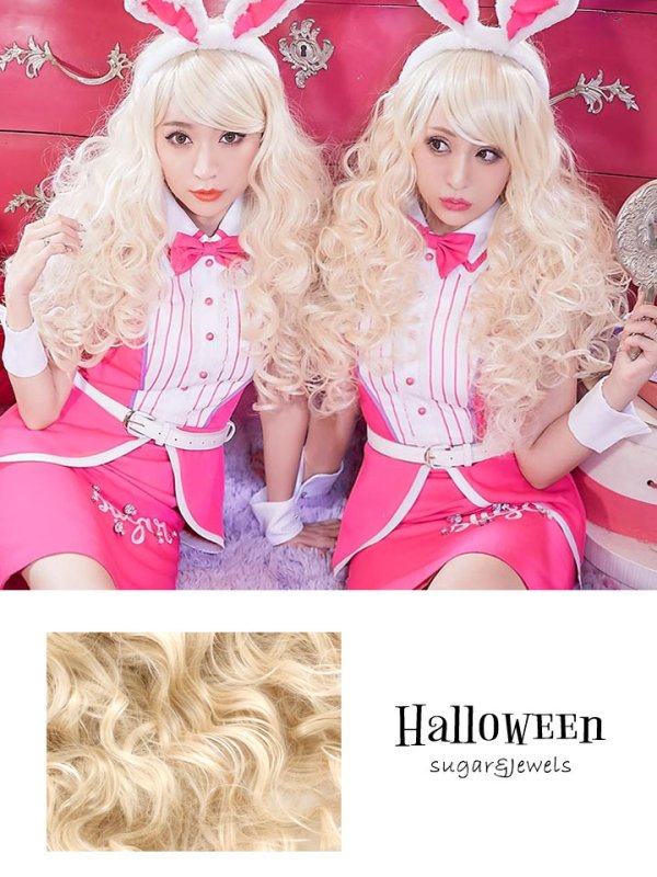 画像1: 【ハロウィンコスプレ/小物】ブロンドフルウィッグ【フリーサイズ/1カラー】[HC02] (1)